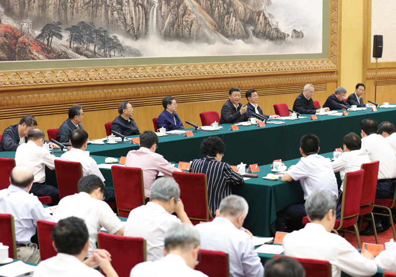 　　8月27日，中共中央總書記、國家主席、中央軍委主席習(xí)近平在北京人民大會(huì)堂出席推進(jìn)“一帶一路”建設(shè)工作5周年座談會(huì)并發(fā)表重要講話。新華社記者 黃敬文 攝