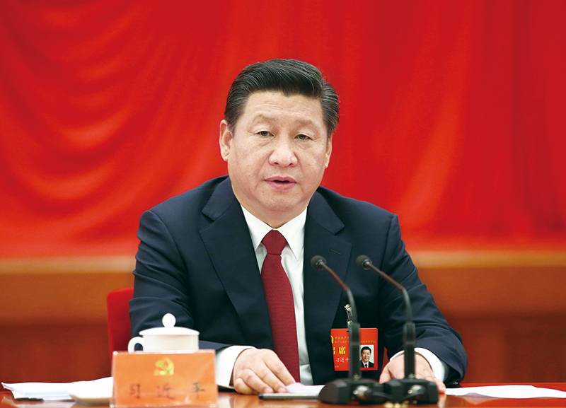 中國共產(chǎn)黨第十八屆中央委員會第四次全體會議，于2014年10月20日至23日在北京舉行。中央委員會總書記習(xí)近平作重要講話。 新華社記者 蘭紅光/攝