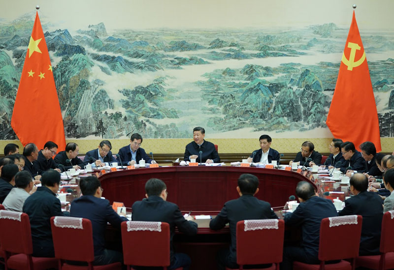 　　10月29日，中共中央總書記、國家主席、中央軍委主席習(xí)近平在中南海同中華全國總工會新一屆領(lǐng)導(dǎo)班子成員集體談話并發(fā)表重要講話。新華社記者 李學(xué)仁 攝