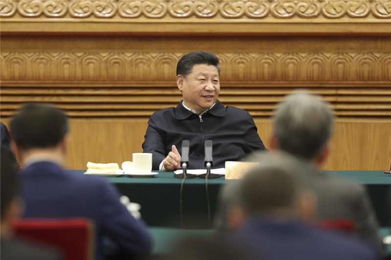 　　11月1日，中共中央總書記、國家主席、中央軍委主席習(xí)近平在北京人民大會堂主持召開民營企業(yè)座談會并發(fā)表重要講話。新華社發(fā)（盛佳鵬 攝）