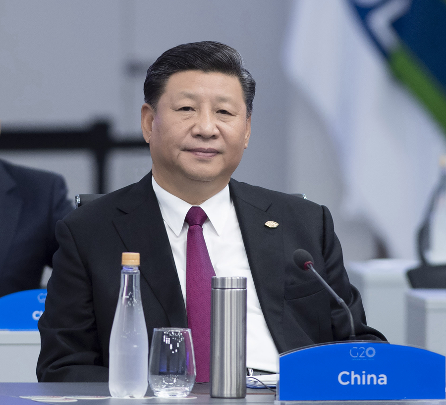 　　當?shù)貢r間11月30日，二十國集團領導人第十三次峰會在阿根廷布宜諾斯艾利斯舉行。國家主席習近平出席第一階段會議并發(fā)表題為《登高望遠，牢牢把握世界經(jīng)濟正確方向》的重要講話。新華社記者 李濤 攝