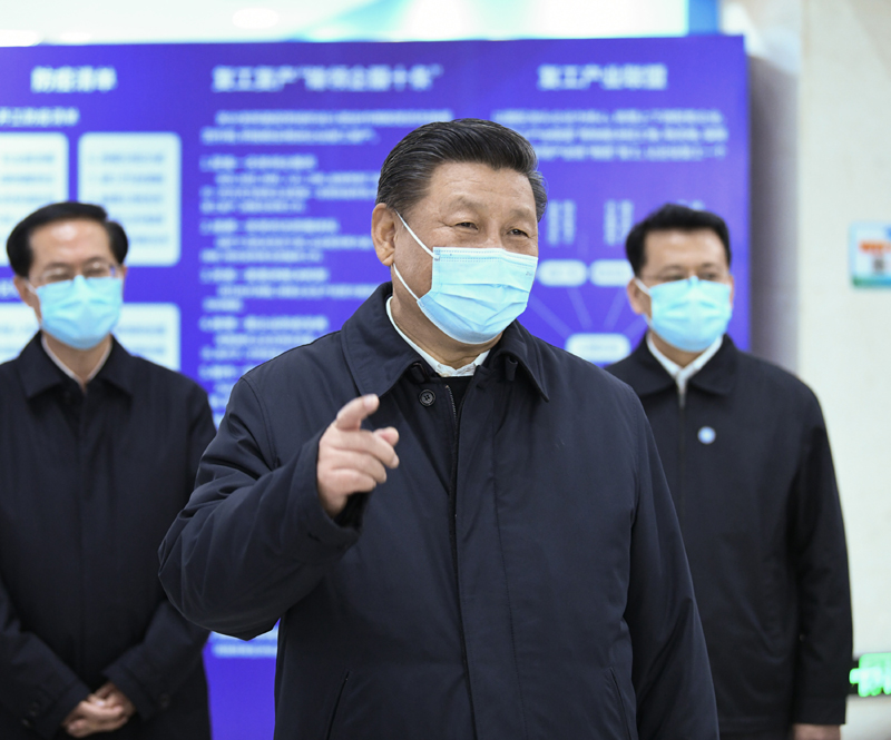 3月29日至4月1日，中共中央總書記、國家主席、中央軍委主席習近平在浙江考察。這是3月29日，習近平在寧波北侖大碶高端汽配模具園區(qū)管理服務(wù)中心，同園區(qū)管理人員、中小企業(yè)負責人代表、外地返浙員工代表等親切交流。