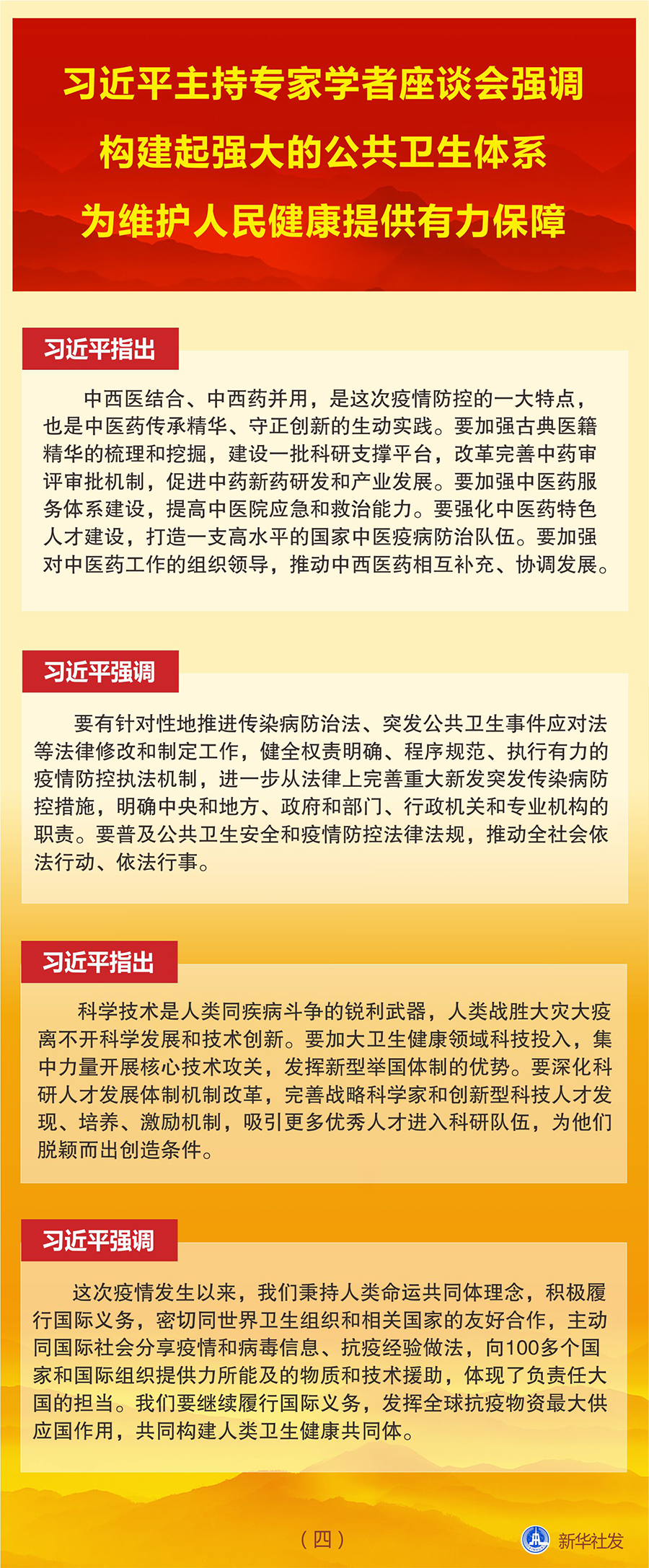 圖表：習近平主持專家學者座談會強調(diào) 構(gòu)建起強大的公共衛(wèi)生體系 為維護人民健康提供有力保障（四） 新華社發(fā)