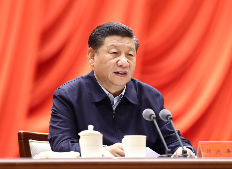 1月11日，省部級主要領(lǐng)導(dǎo)干部學(xué)習(xí)貫徹黨的十九屆五中全會(huì)精神專題研討班在中央黨校（國家行政學(xué)院）開班。中共中央總書記、國家主席、中央軍委主席習(xí)近平在開班式上發(fā)表重要講話。新華社記者 鞠鵬 攝
