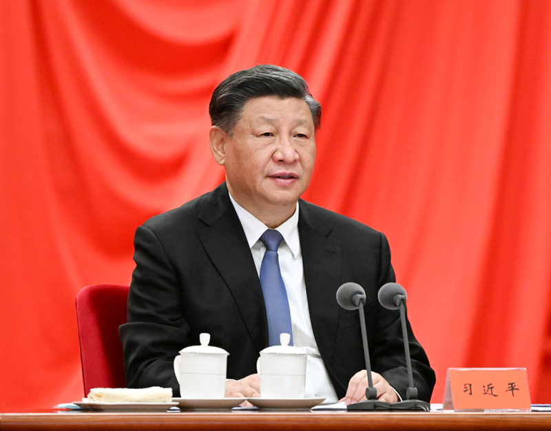 1月9日，中共中央總書記、國家主席、中央軍委主席習(xí)近平在中國共產(chǎn)黨第二十屆中央紀律檢查委員會第二次全體會議上發(fā)表重要講話。新華社記者 李學(xué)仁 攝