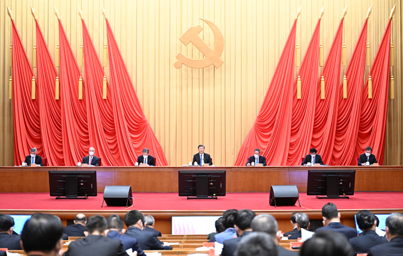 1月9日，中共中央總書記、國家主席、中央軍委主席習(xí)近平在中國共產(chǎn)黨第二十屆中央紀律檢查委員會第二次全體會議上發(fā)表重要講話。李強、趙樂際、王滬寧、蔡奇、丁薛祥、李希出席會議。